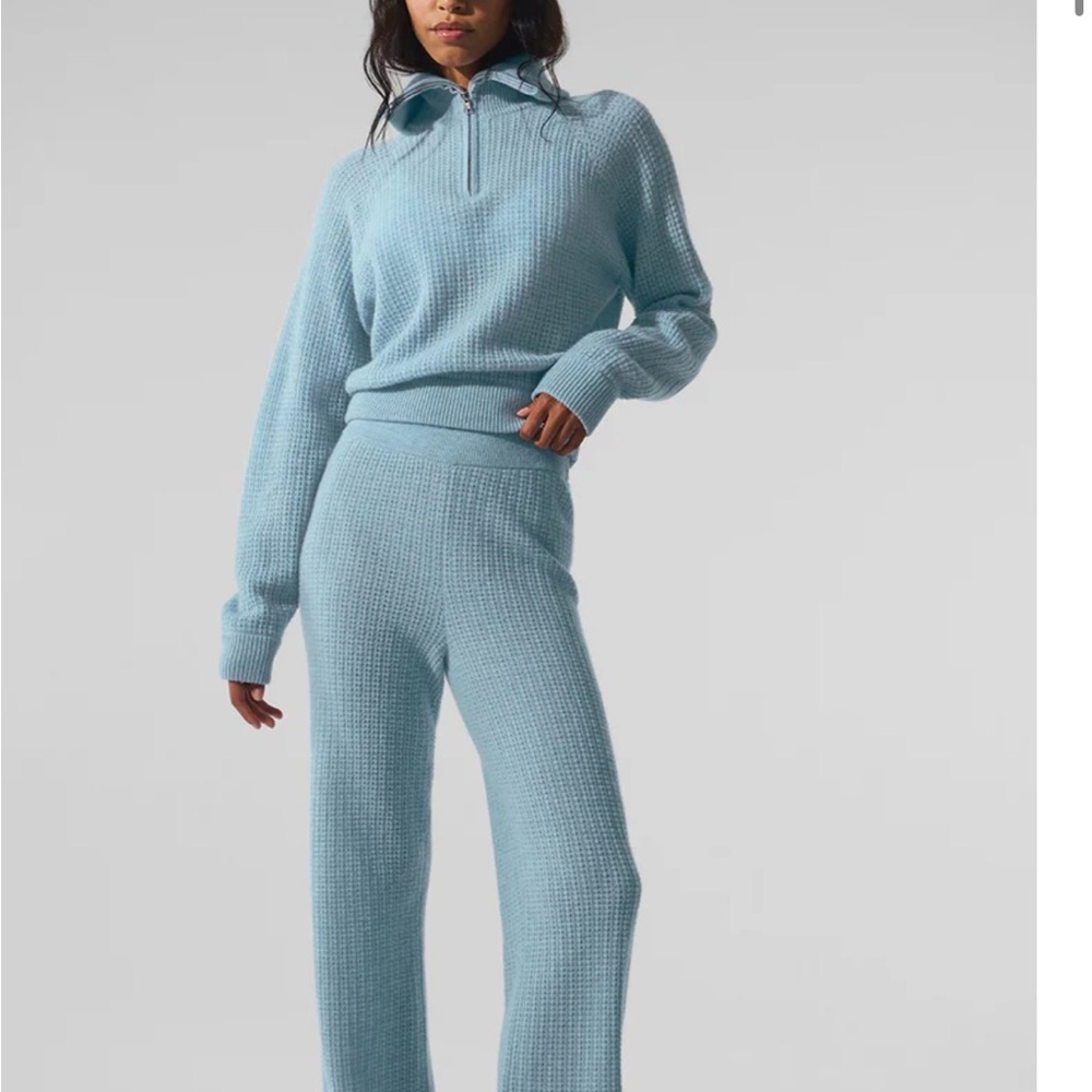ALO Yoga Light Blue Knit Jumpsuit